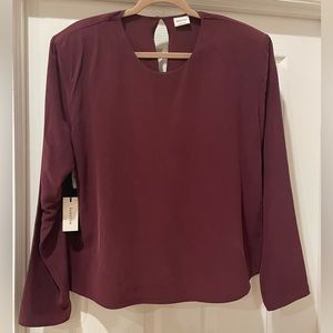 NWT Aritzia Babaton Blouse in Rich Maroon